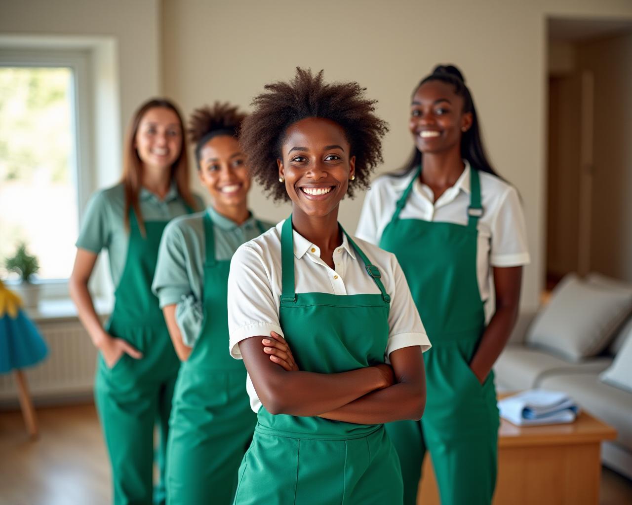 Professional house cleaning team in Bristol home